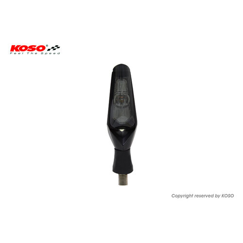 KOSO Voyant LED Mars, noir, verre fumé