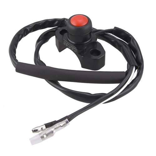 Bouton de démarrage noir en aluminium CNC 22MM