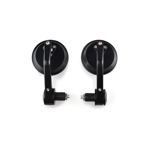 Zwarte bar-end spiegels voor stuur van 22 mm en inch
