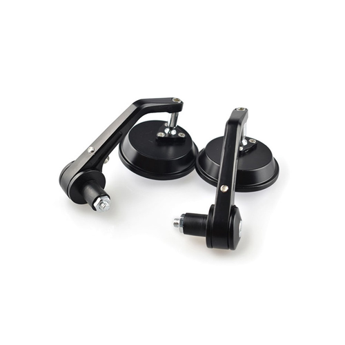 Zwarte bar-end spiegels voor stuur van 22 mm en inch