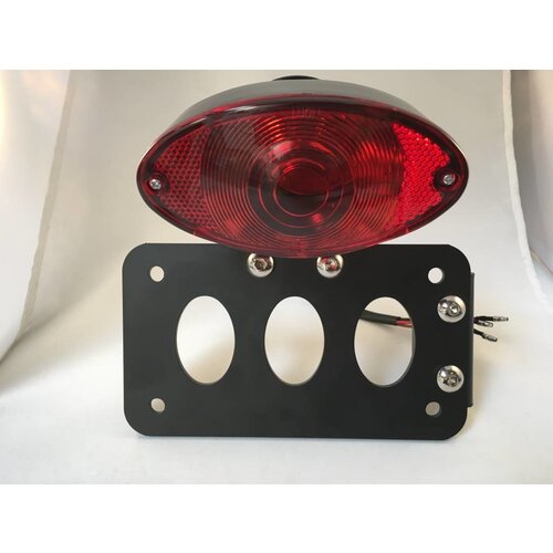 Support de plaque noir + éclairage ovale