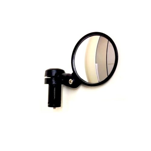 Black Wide Angle Convex Bar End Cafe Racer Mirror