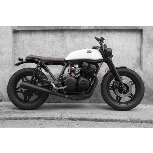 Long garde-boue Scrambler 115MM x 48CM Aluminium - Noir