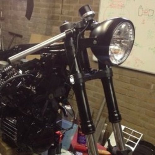 Shin Yo 7" Clear Black Gloss Headlight RENO 1