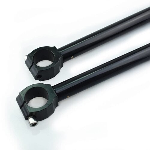 22MM Adjustable Clipons CNC (Silver / Black)