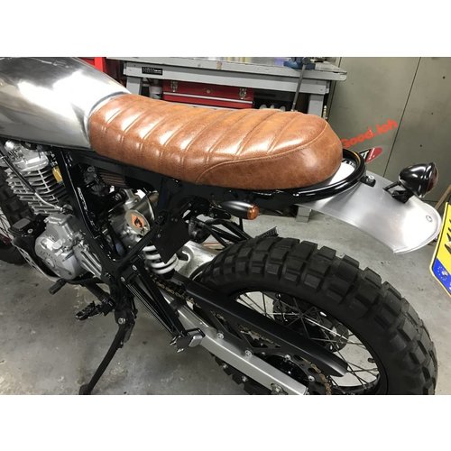 Handmade BMW Brat Seat Real Leather Dark Brown 43