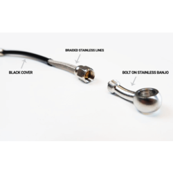 Stainless Black Bremsleitungen (Länge wählen)