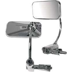 Bar End Rectangular Mirror - Chrome