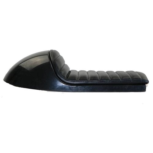 Selle noire classique Café Racer, fin rembourrage