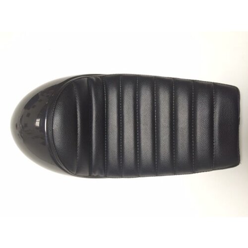 Selle noire classique Café Racer, fin rembourrage