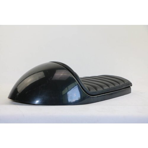 Selle noire classique Café Racer, fin rembourrage