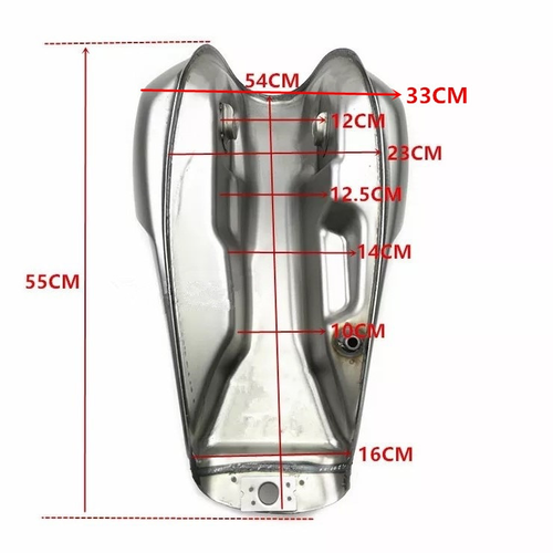 Scrambler Style Kraftstofftank 13L mit Kniestücken
