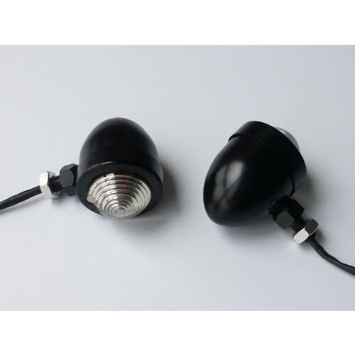 Set Old school Black & Transparent Bullet Turn Signals