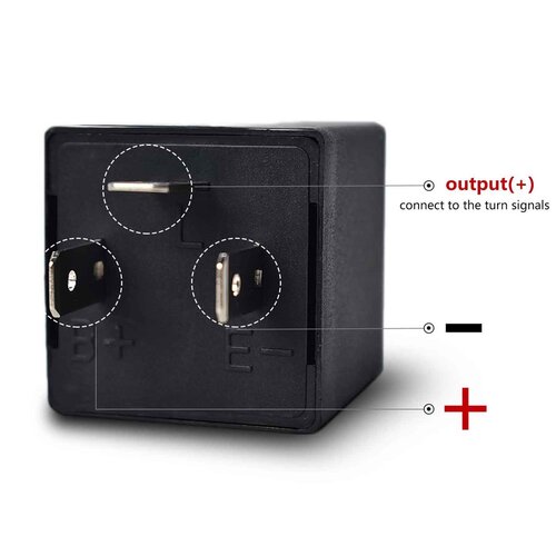 Flashing light relay adjustable