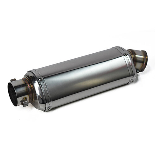 Pot d'échappement court GP "Drop" en inox 51mm + DB-Killer