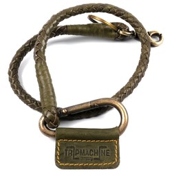 Braided Key Chain -Tan Green