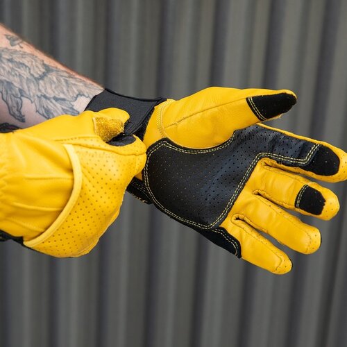 Biltwell Borrego handschoenen - goud / zwart