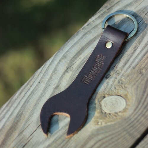 Trip Machine Spanner Key Ring Tobacco Brown