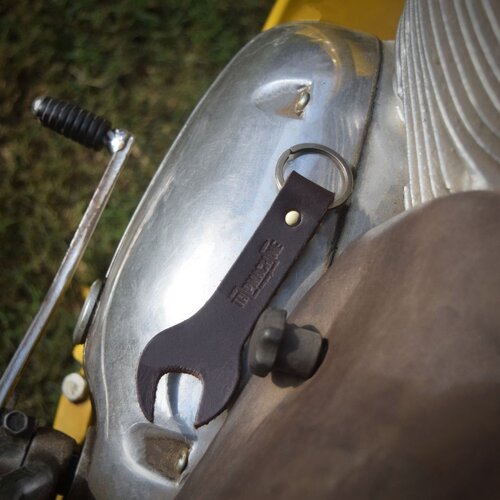 Trip Machine Spanner Key Ring Tobacco Brown