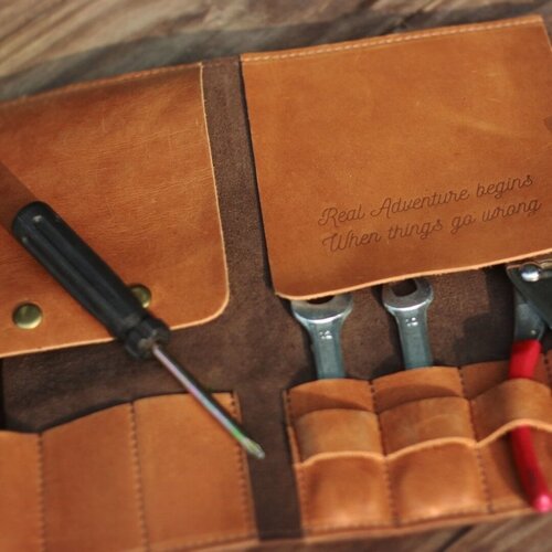 Trip Machine Tool Roll Tobacco Tan