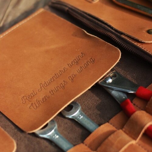 Trip Machine Tool Roll Tobacco Tan