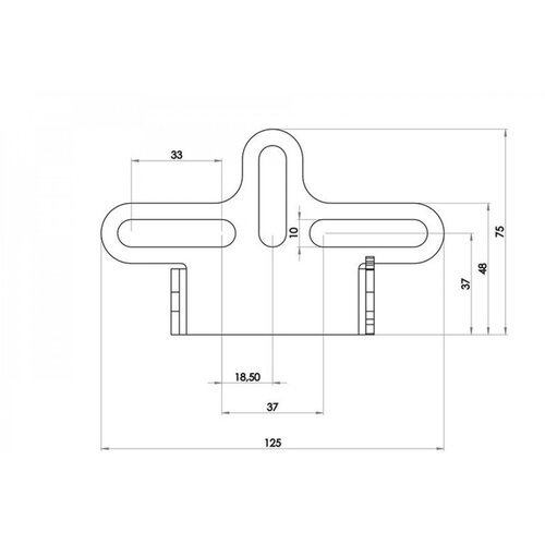 Highsider Support de plaque d'immatriculation Universal Type 6