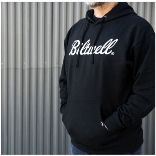 Biltwell Pull à Capuche Script Noir | (Choisir la Taille)