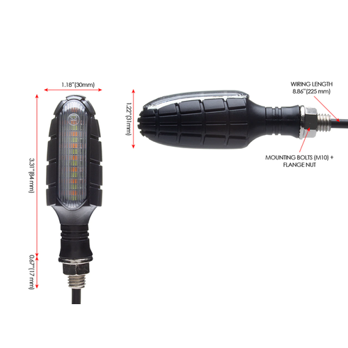 Grenade Clignotants LED + Feux de jour