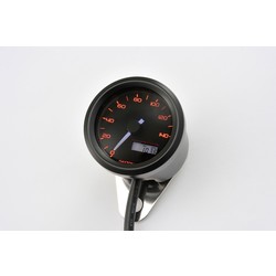 Compteur de vitesse Velona 48mm 140 km/h noir 3-LED