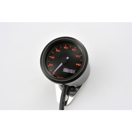 Daytona Compteur de vitesse Velona 48mm 140 km/h noir 3-LED