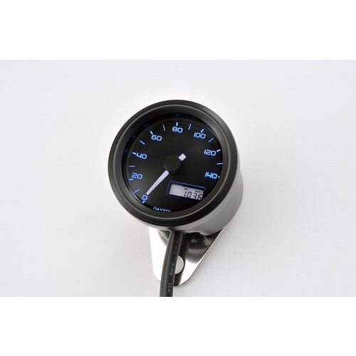 Daytona Velona 48mm speedometer 140 km/h black 3-LED