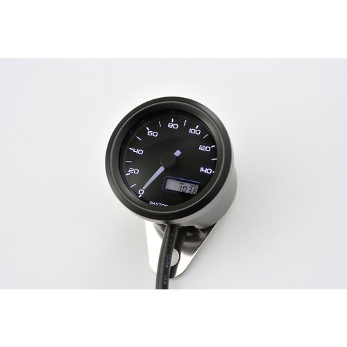 Daytona Compteur de vitesse Velona 48mm 140 km/h noir 3-LED