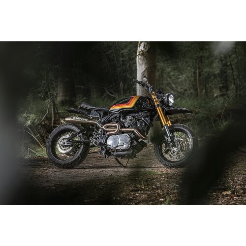 MAD Exhaust Yamaha XV TR1 Virago Scrambler-uitlaat + Scrambler-Demper (Optioneel) | Yamaha XVTR1