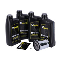 Motorolieserviceset | 20W50 Synthetisch 4 Liter | 99-16 Toeren; 09-16 Driewieler (NU) | Chroomfilter Of Zwart Filter