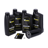 Motorolieserviceset | 20W50 Mineraal 4 Liter | 91-98 Dyna (NU) | Zwart Filter Of Chroomfilter
