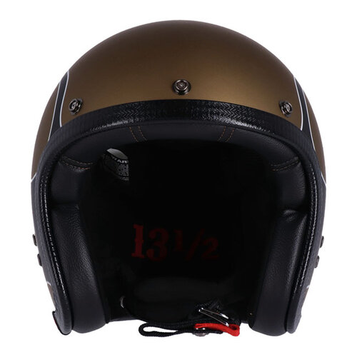 13½ Casque Skull Bucket Flammes Or Mat | ECE 22.06