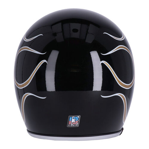 13½ Casque Skull Bucket Flammes Or | ECE 22.06