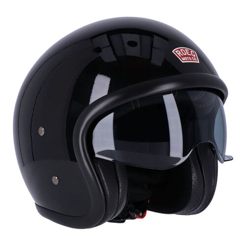 Roeg Helm Sundown Glans Zwart | ECE R22.06