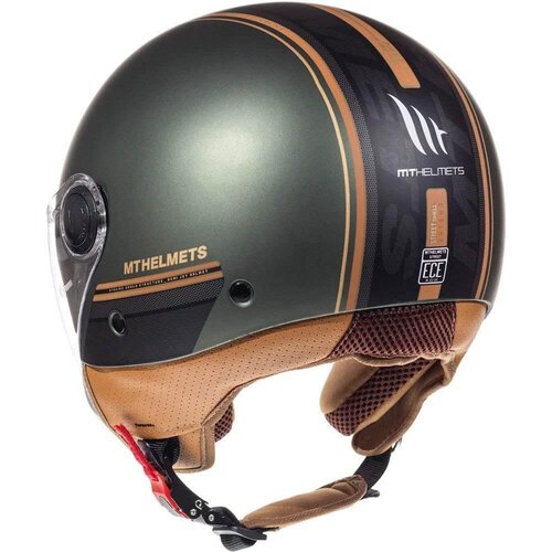 MT Helmets Helmet Street Entire Matt | Green/Brown