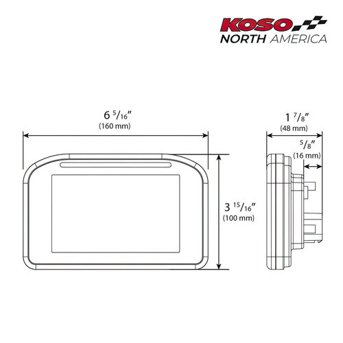 KOSO RX 5 TFT Compteur Multifonction | BMW R 1200GS 2013 to 2017