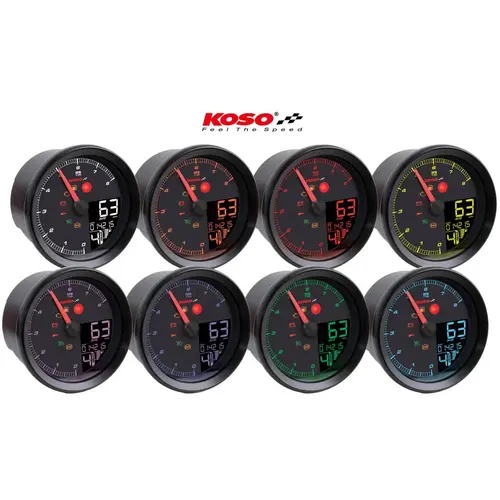 KOSO HD-01-04 Messgerät | XL-883, XL-1200, Dyna & Softail | Modell Wählen