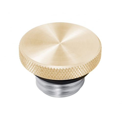 Motone Custom Fuel Gas Cap | Billet Brass and Aluminium | Spun Satin Finish