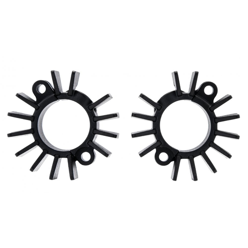 Motone Gerippte Auspuffschellen | LC | Sandgestrahltes Finish oder Schwarze Lackierung