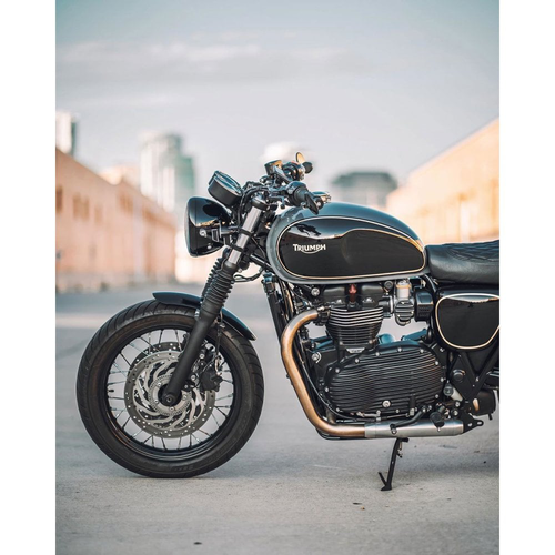 Motone Ribbed / Finned Clutch / Primary Side Engine Case Cover | Black or Polished or Brushed