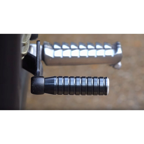 Motone Extended 66Mm Long Gear Shifter Lever End Peg | Ribbed | Black