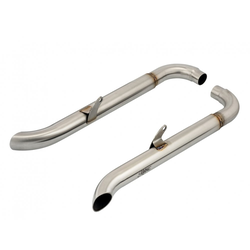 Bedlam Slash-Cut Exhaust Pipes for Street Twin or Bobber/Speedmaster - Brushed