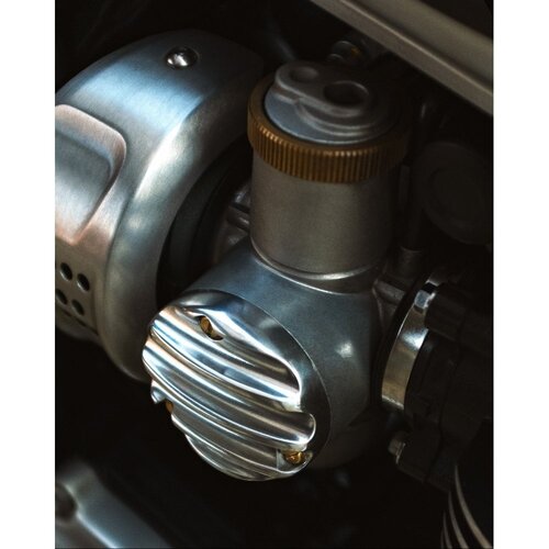 Motone Tps Carb/Throttle Body Cover | Pair | Ribbed / Finned | Polished