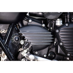 Streamliner-Ritzelabdeckung | Gerippt | LC | Street Twin/T100/T120 | Schwarz/Poliert Oder Gebürstet