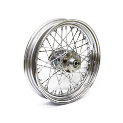 3.00 X16  Dual Flange Wheel40 Spokes Chrome
