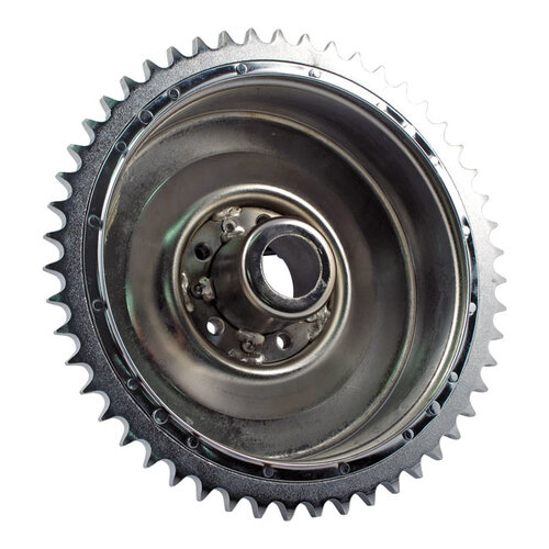 37-57 B | T | Rear Brake Drum& Sprocket | Chrome